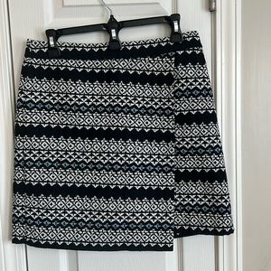 Loft Tribal Faux Wrap Skirt